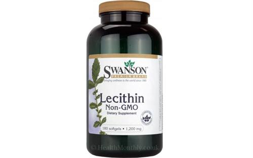 Swanson Lecithin Non-GMO 1200mg của Mỹ - Hộp 180 viên